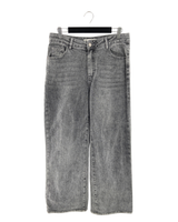 Jean rigido wide leg desgastes