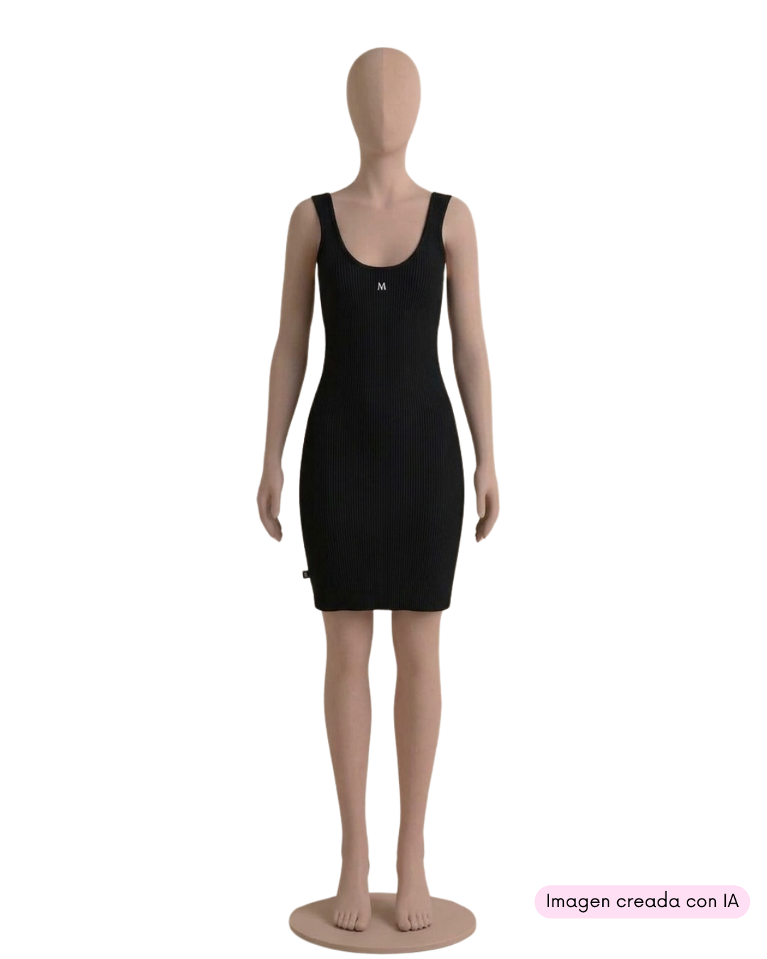 Vestido mini tejido de tiras