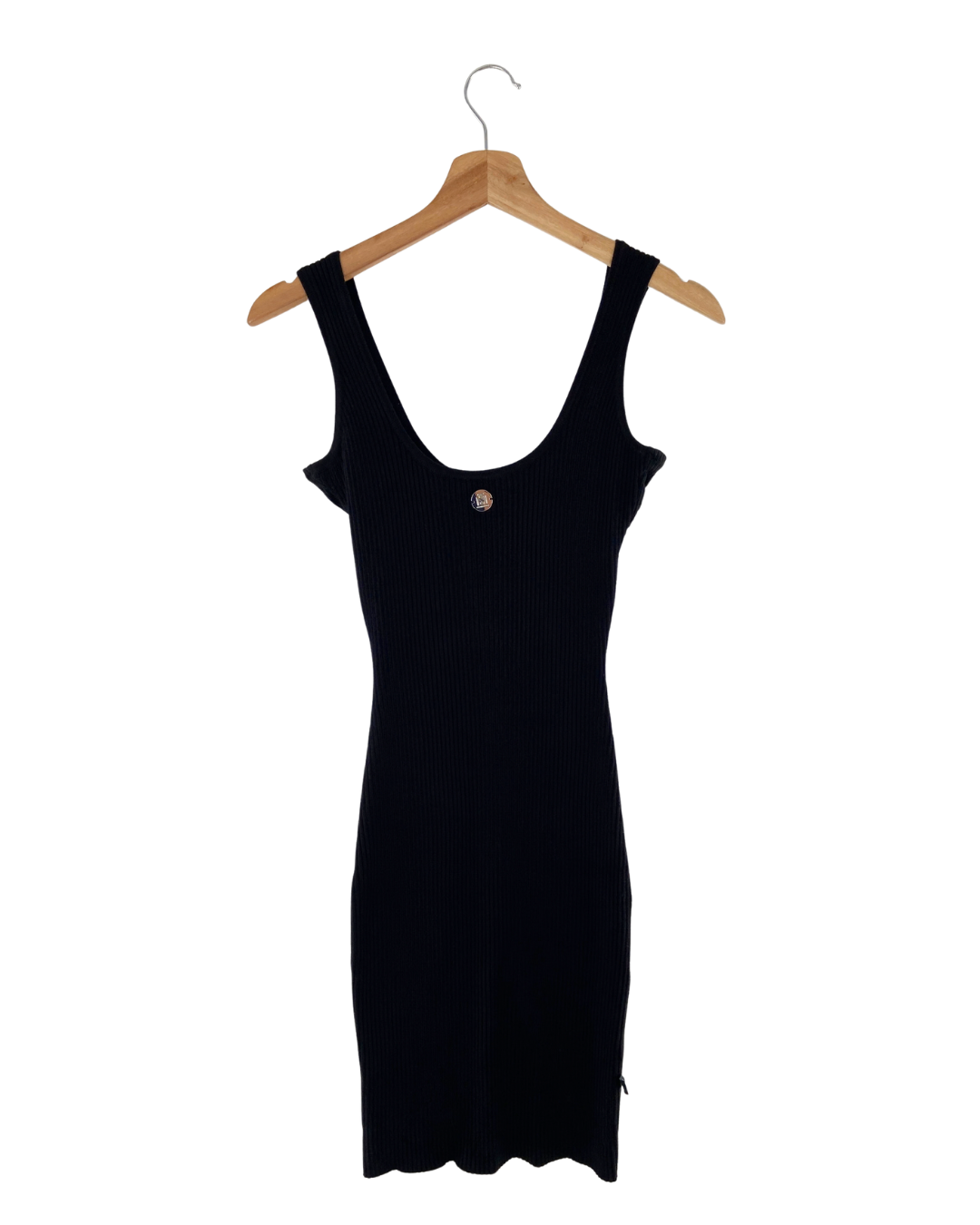 Vestido mini tejido de tiras