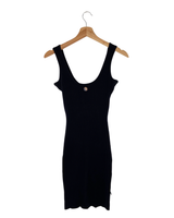 Vestido mini tejido de tiras