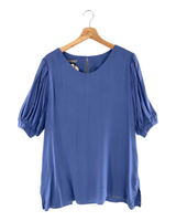 Blusa manga globo con textura