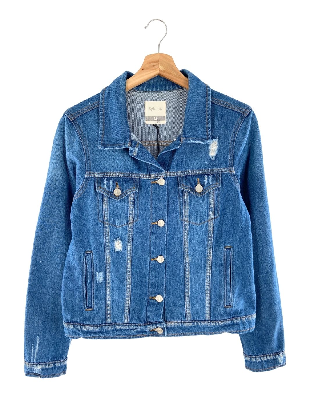 Chaqueta en denim rigido