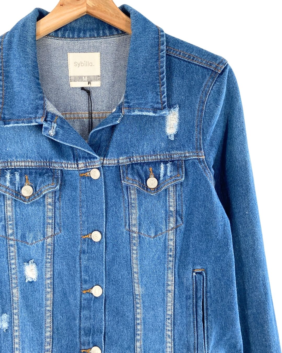 Chaqueta en denim rigido