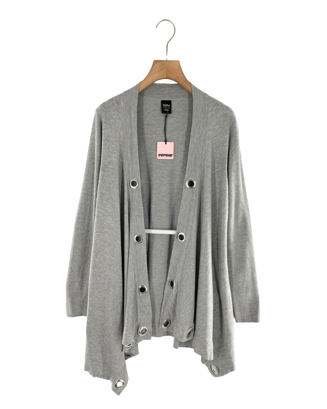 Cardigan en punta con aros