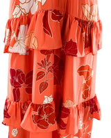 Maxi vestido con vuelos print