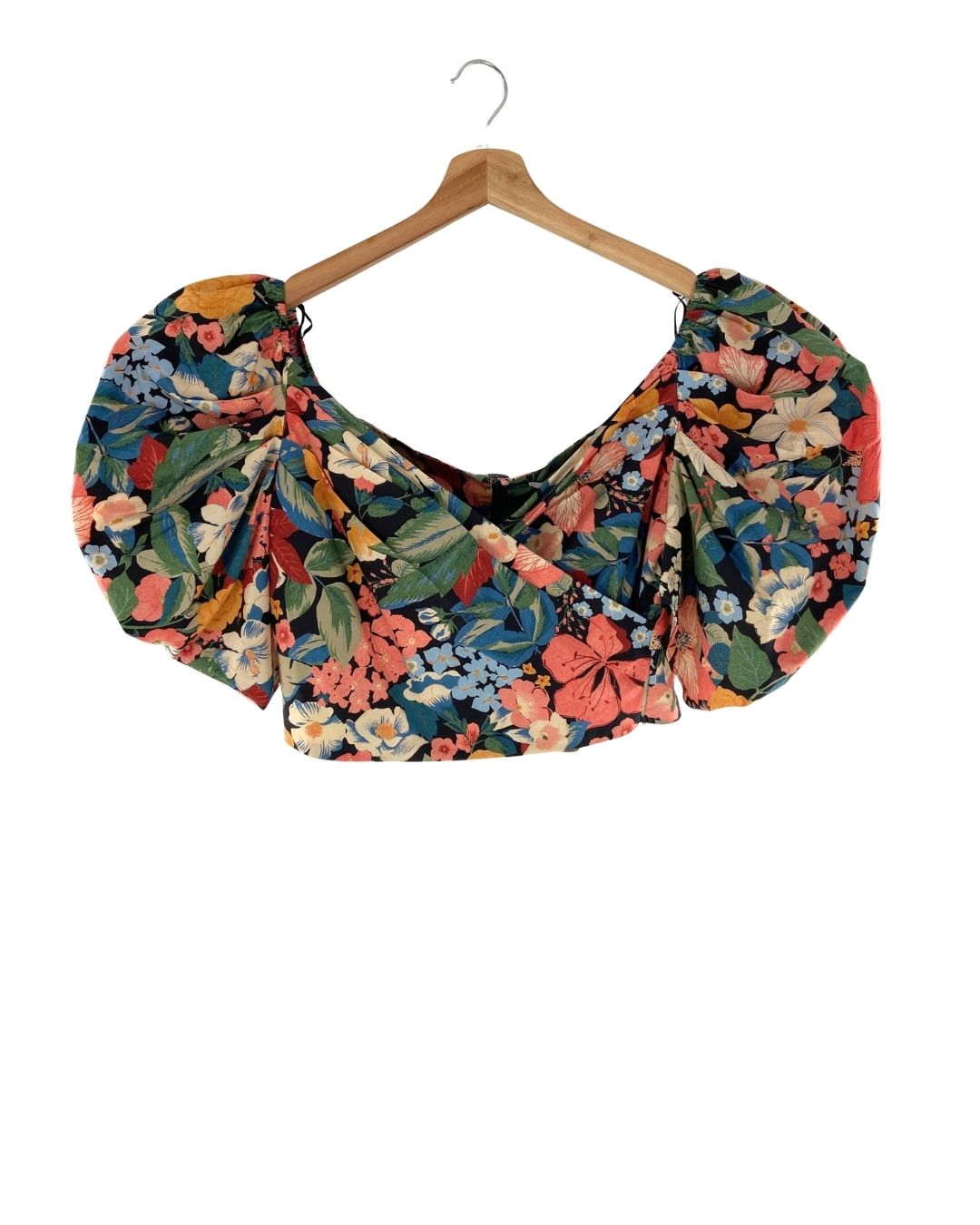 Blusa cruzada manga princesa