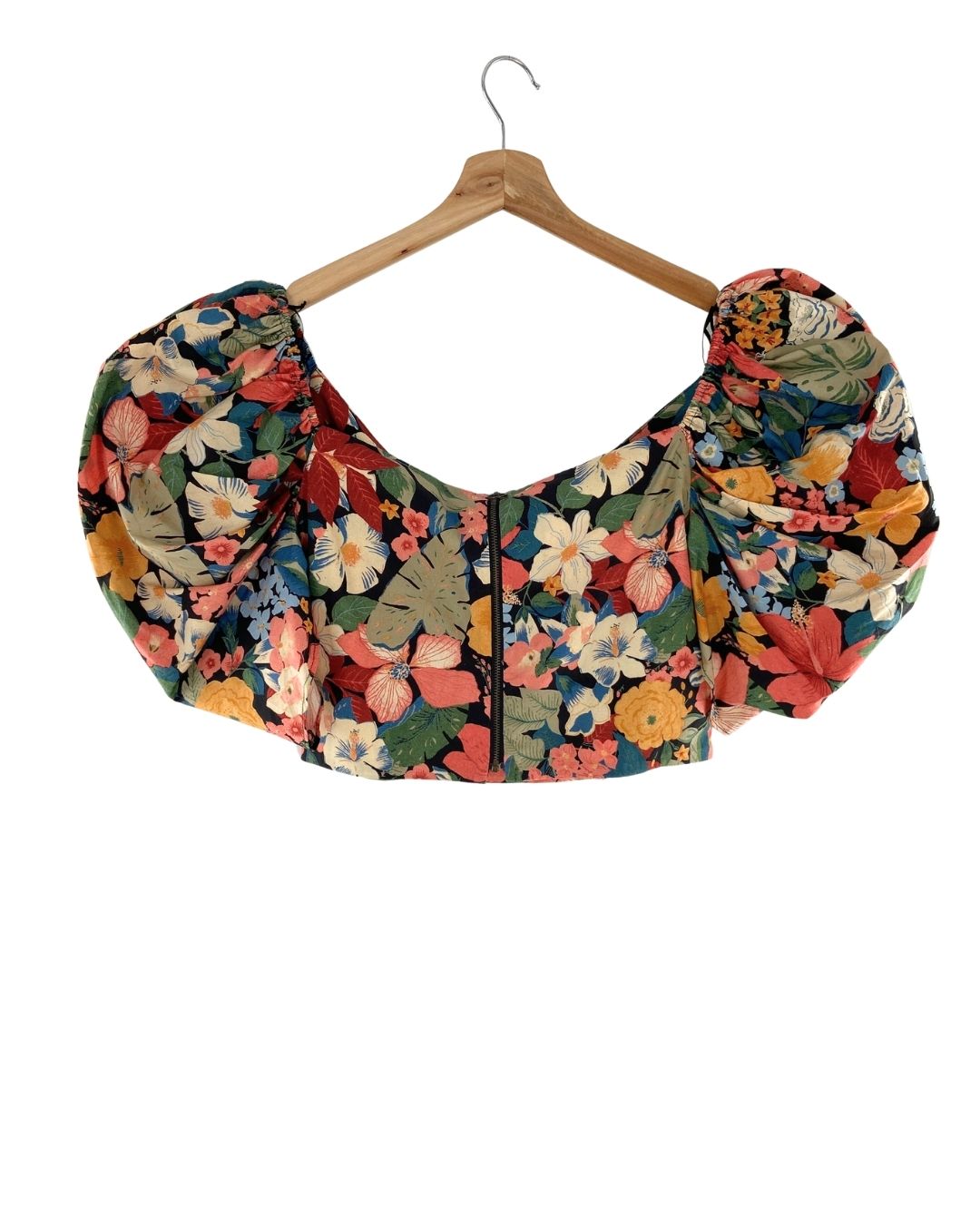 Blusa cruzada manga princesa