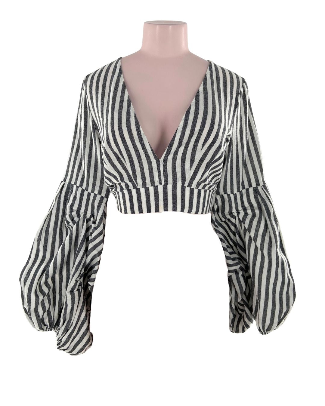 Blusa mangas drapeadas