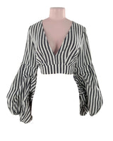 Blusa mangas drapeadas