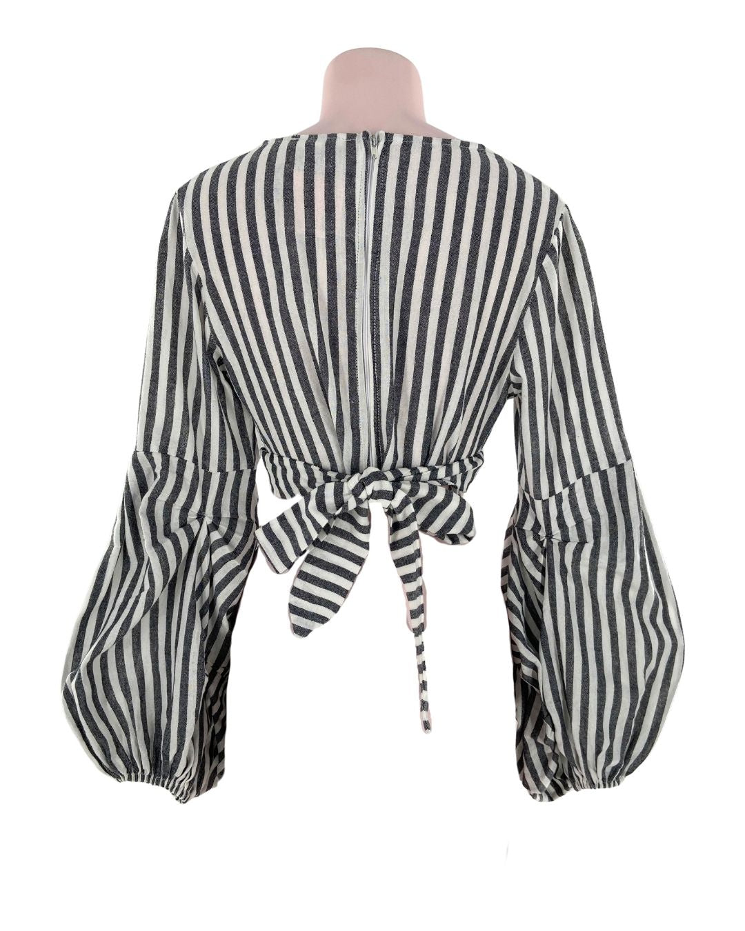 Blusa mangas drapeadas
