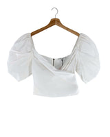 Blusa crop manga globo