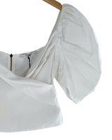 Blusa crop manga globo
