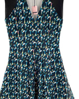 Vestido midi con prenses print