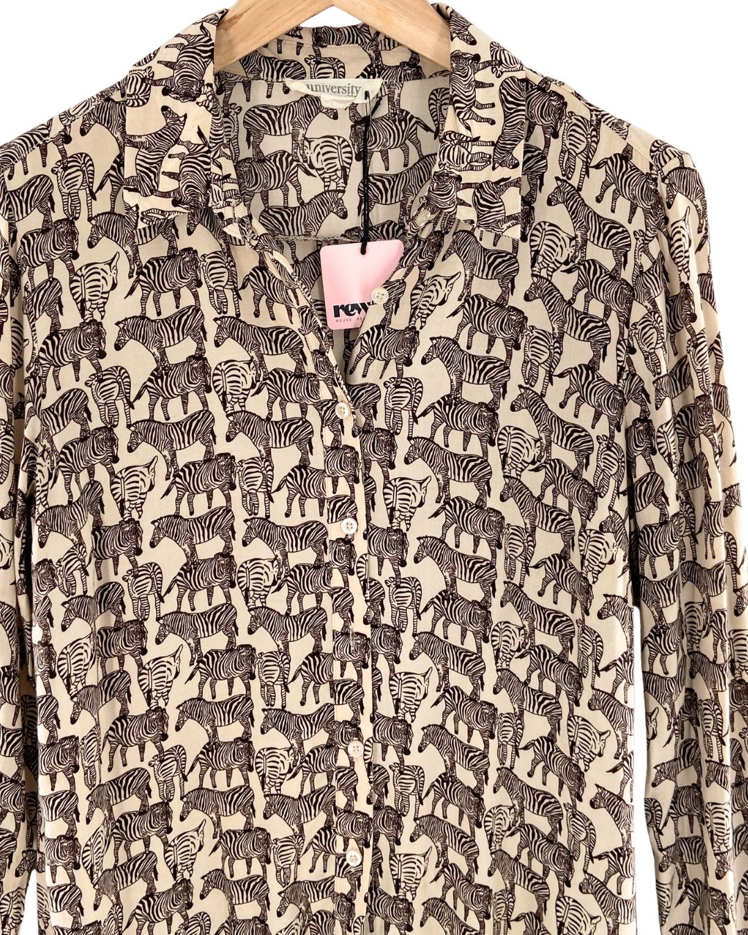 Camisa manga larga print cebra