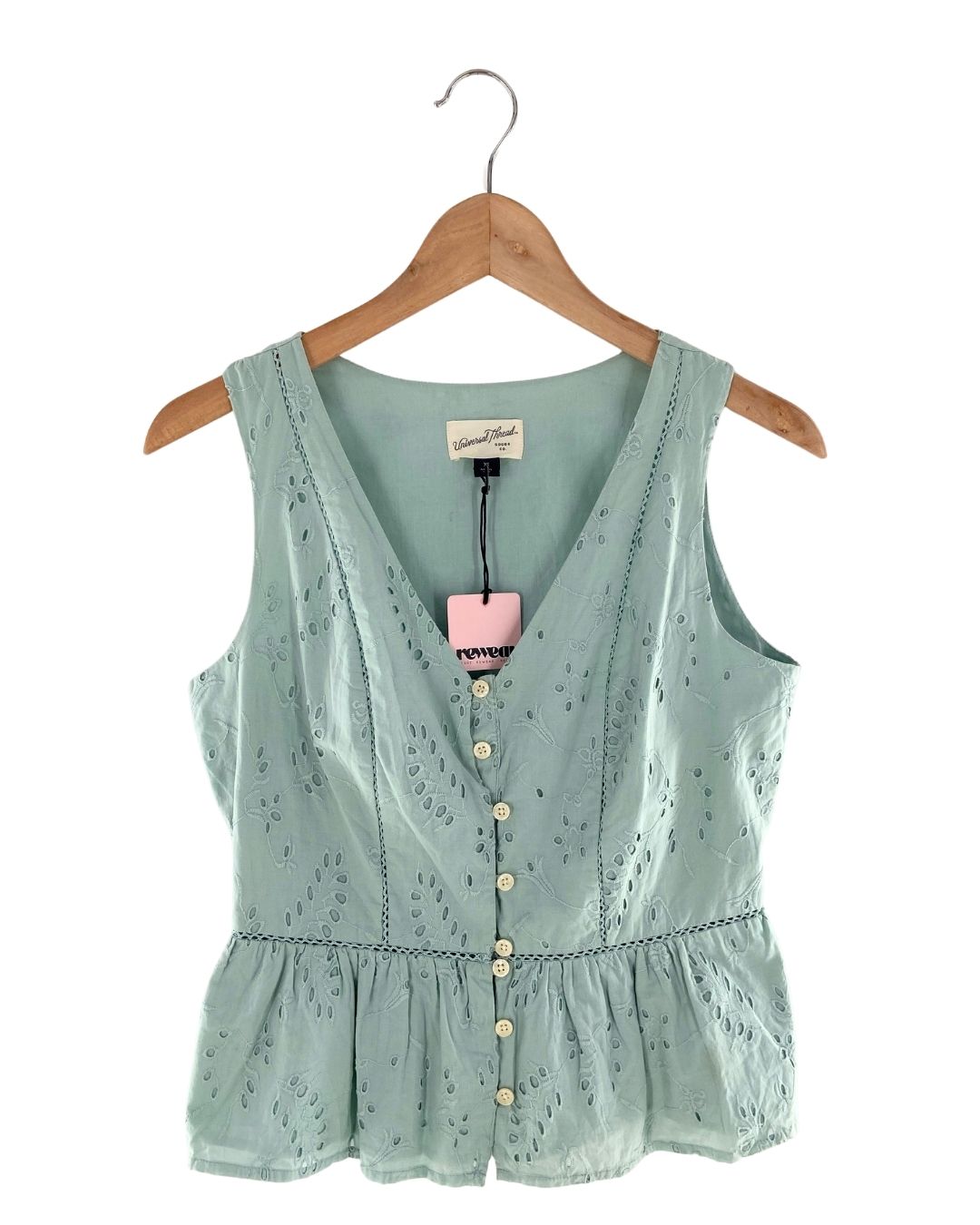 Blusa sleeveless en ojalillo