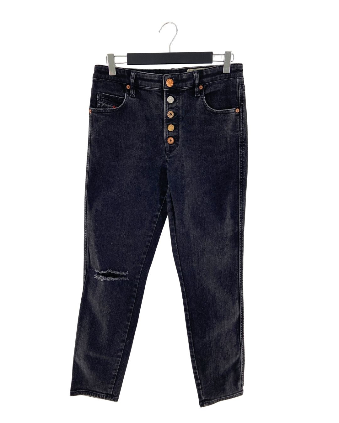 Skinny jean stretch abotonado