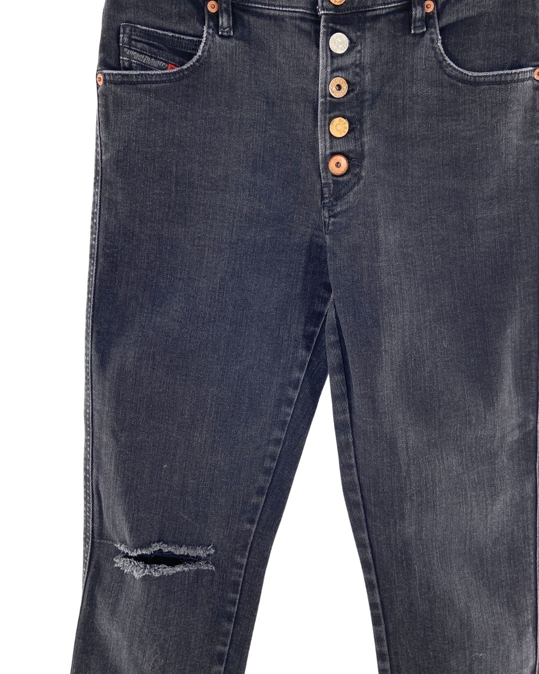 Skinny jean stretch abotonado