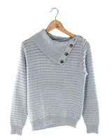 Saco jaspeado cuello alto