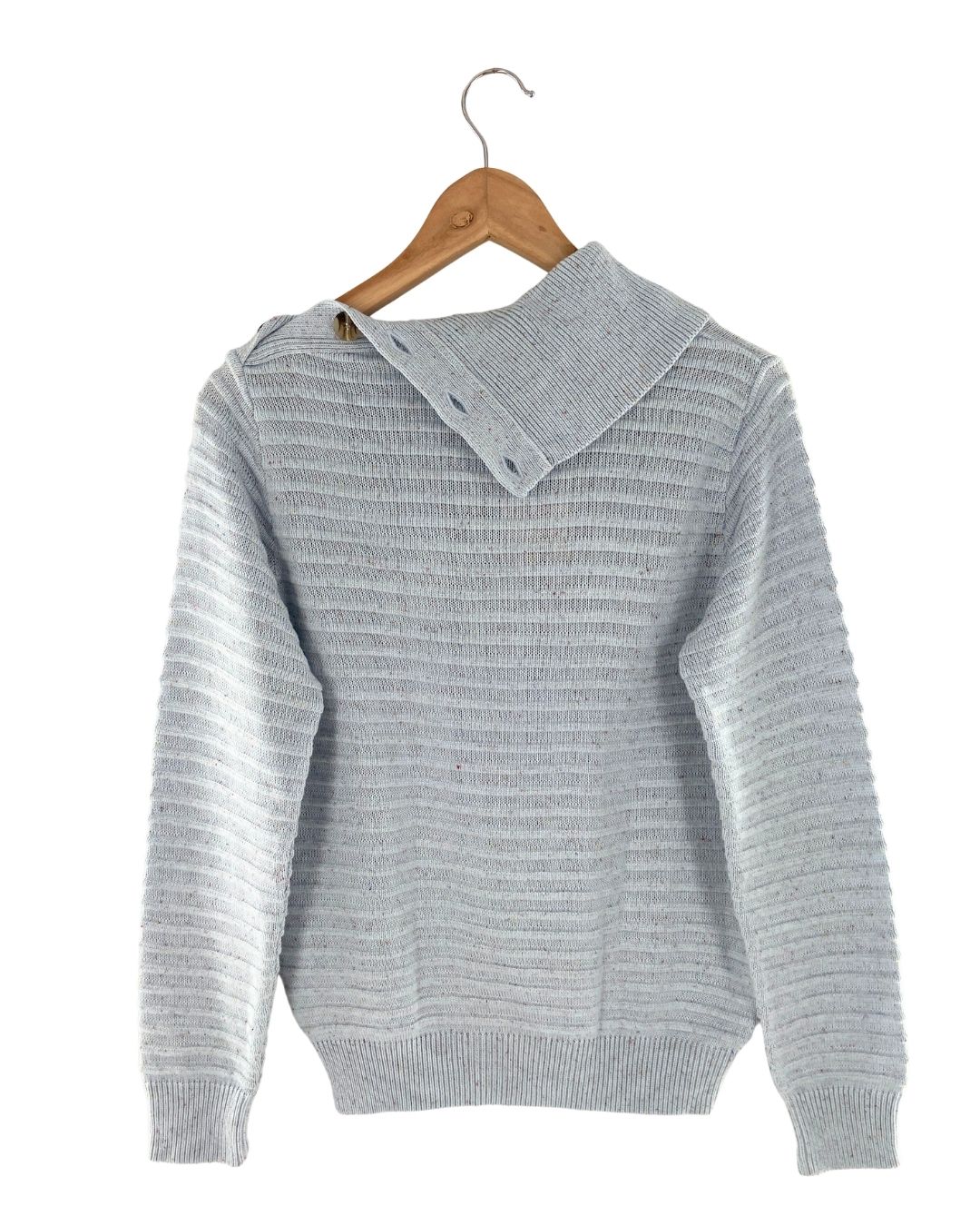 Saco jaspeado cuello alto