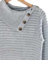 Saco jaspeado cuello alto