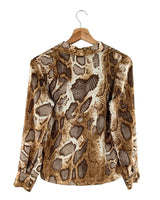 Blusa satinada cruzada