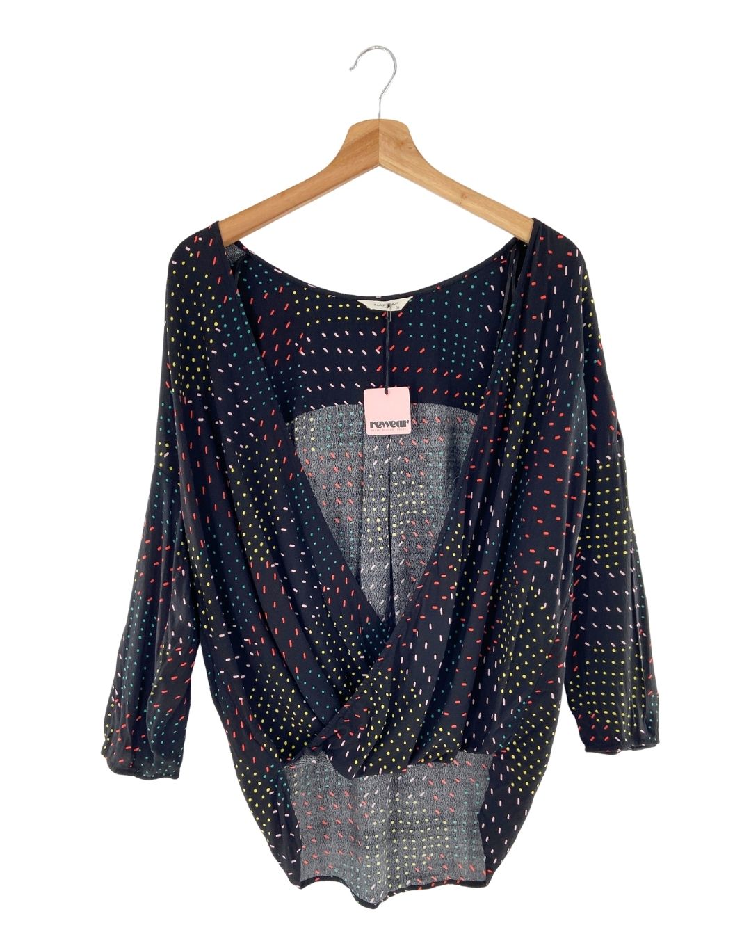 Blusa cruzada manga larga