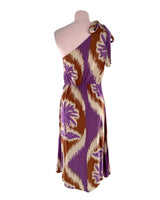 Vestido one shoulder con print