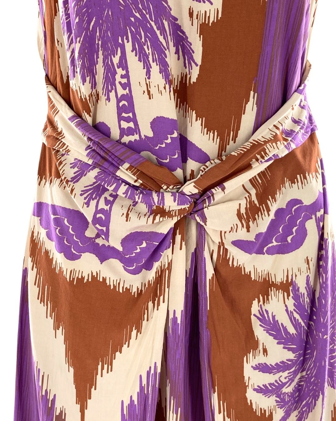 Vestido one shoulder con print