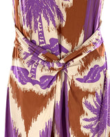 Vestido one shoulder con print