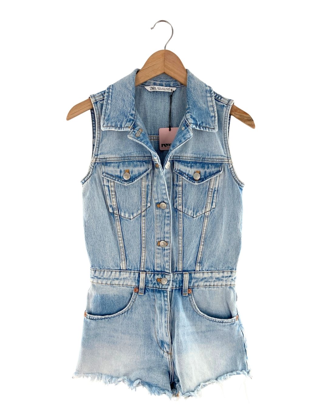 Enterizo sleeveless en denim