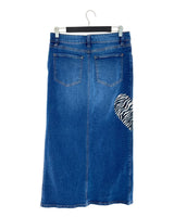 Maxi falda en denim abierta