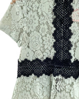 Blusa manga corta en blonda