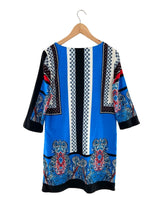 Vestido amplio manga 3/4 print