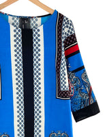 Vestido amplio manga 3/4 print