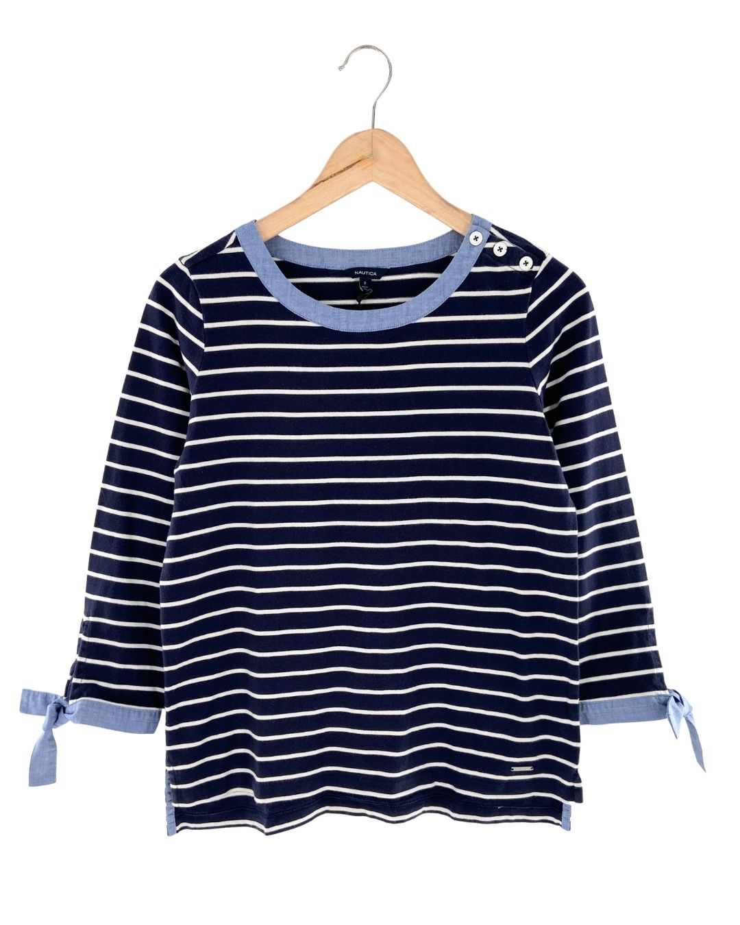 Blusa a franjas sesgo