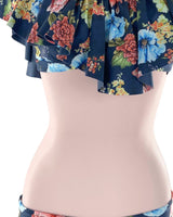 Bikini print flores top