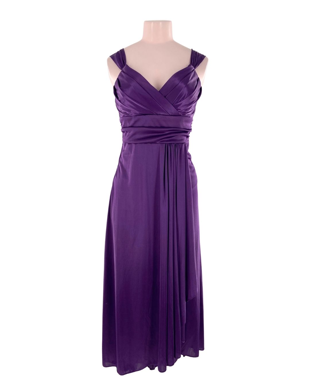 Vestido satinado de tiras
