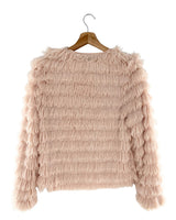 Chaqueta abierta afelpada