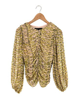 Blusa mini plisada print