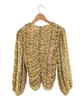 Blusa mini plisada print