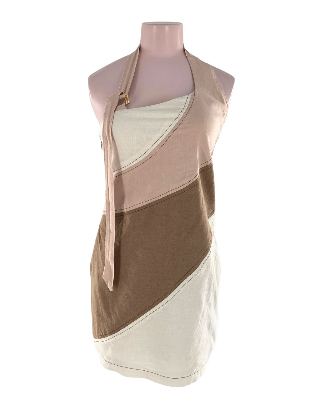 Vestido mini color block