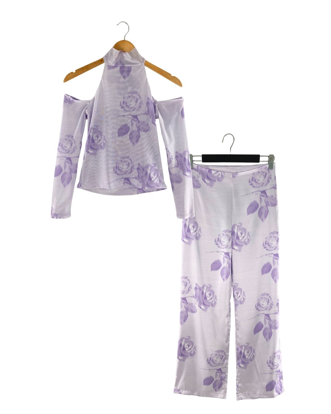 Set blusa en mesh y pantalon