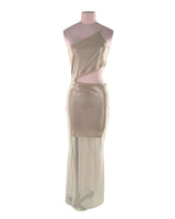 Maxi vestido one shoulder