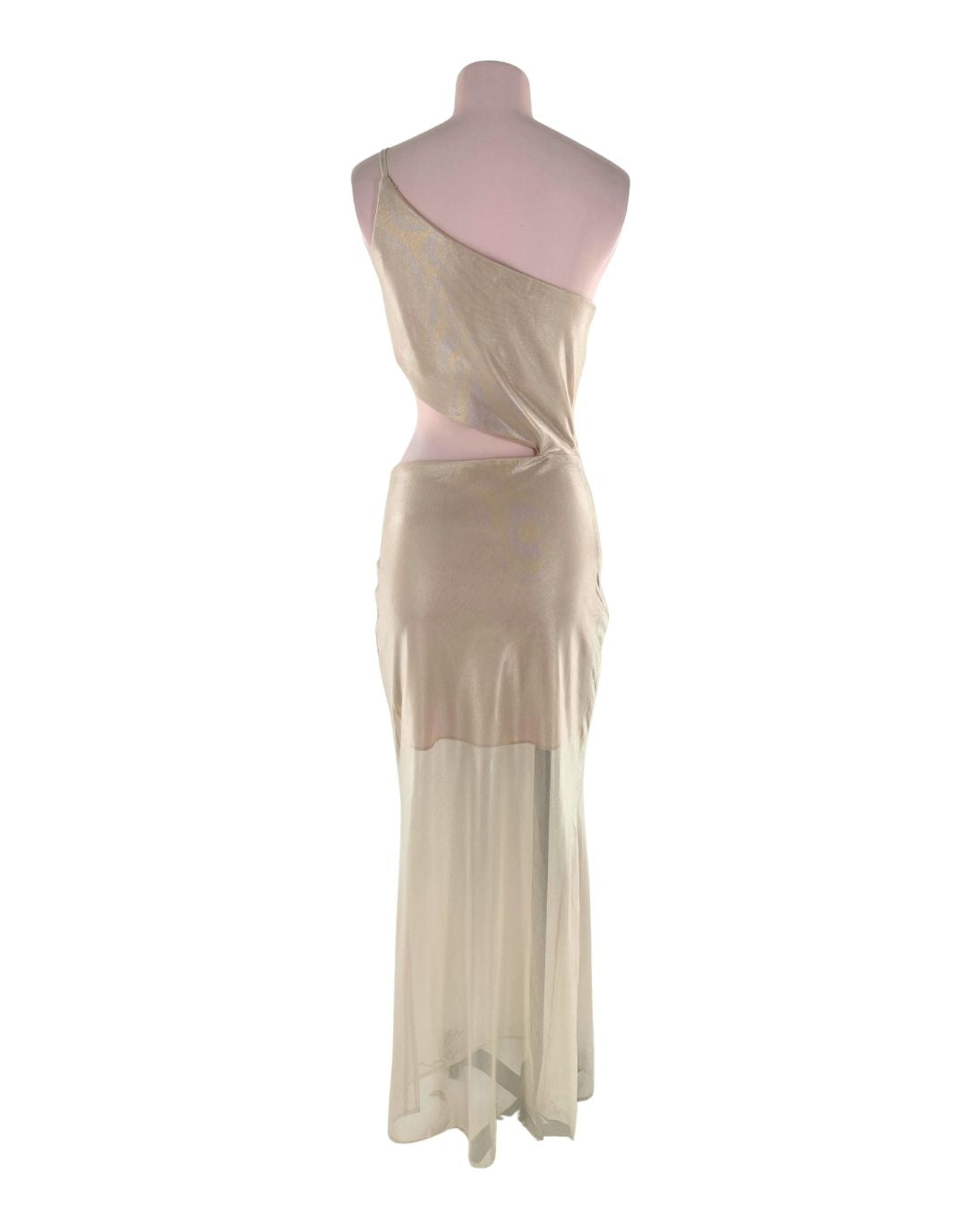 Maxi vestido one shoulder