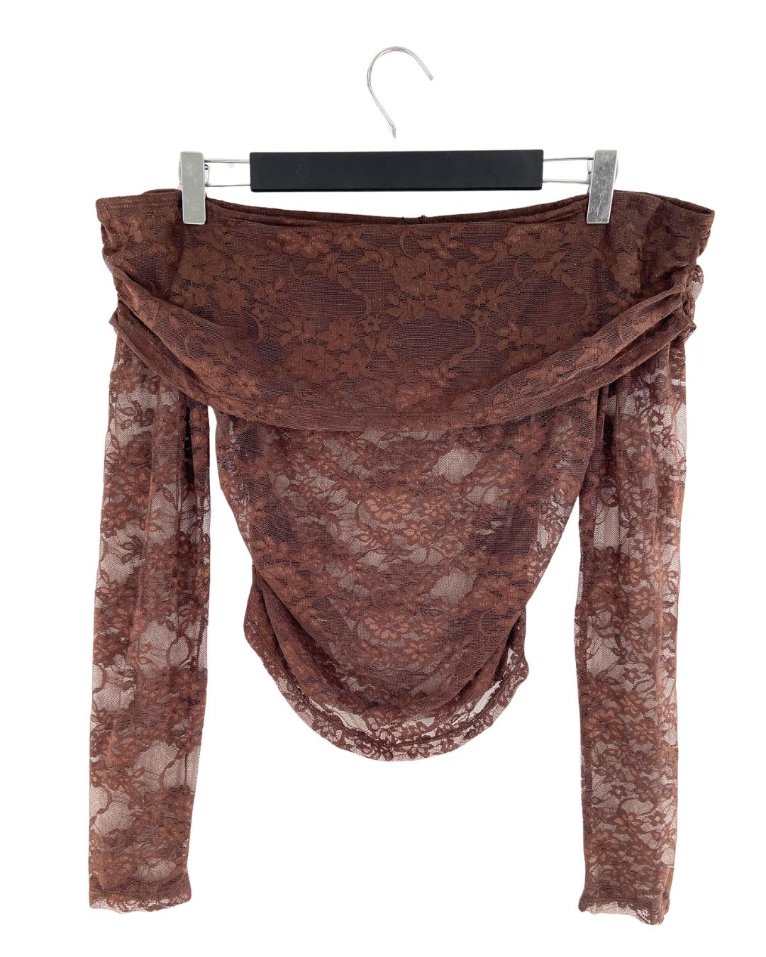 Blusa off shoulder en blonda
