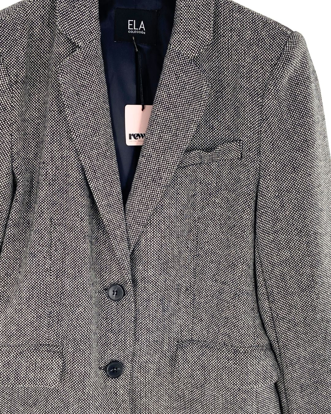 Blazer abotonado con textura
