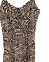 Vestido mini de tiras en mesh