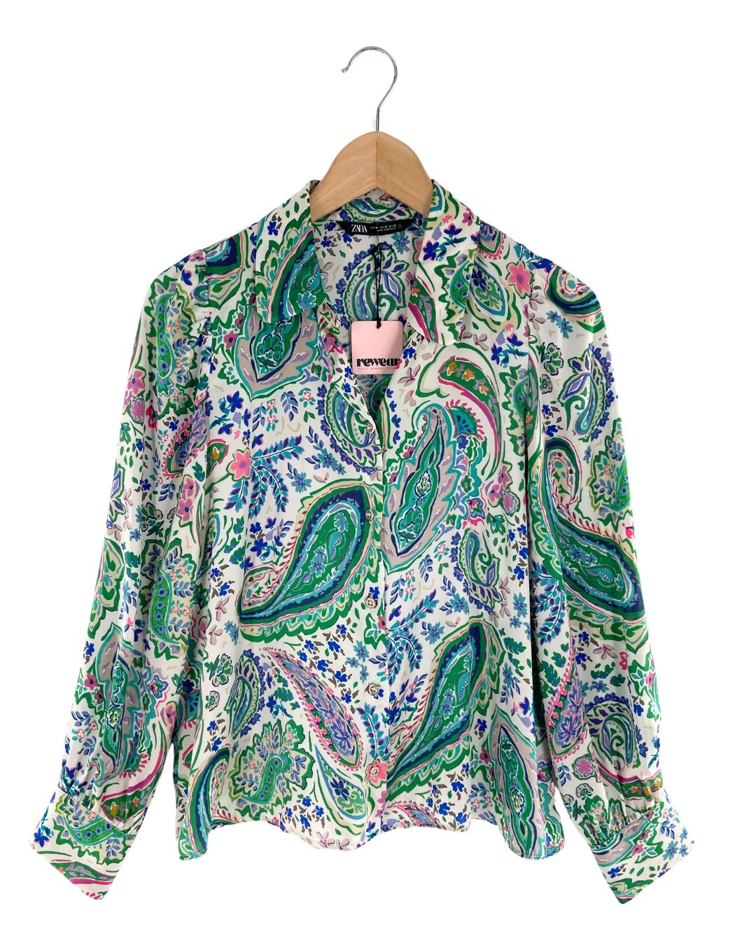 Camisa manga larga satinada