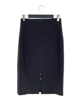 Falda midi  botones en cintura
