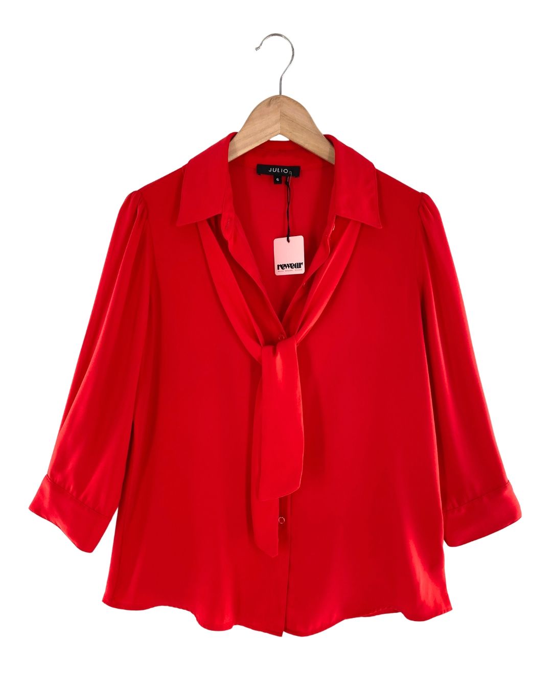 Blusa manga larga con lazo